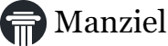 Dark circular logo with classical column